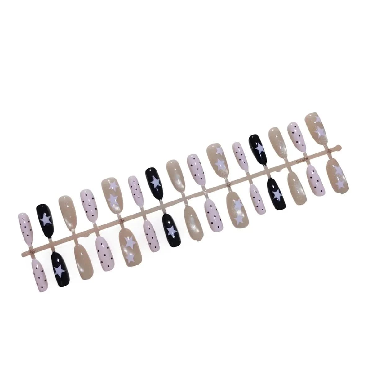 Unghie Finte Cat Eye Rosa Nebbia, Forma Ovale, 30 Pezzi