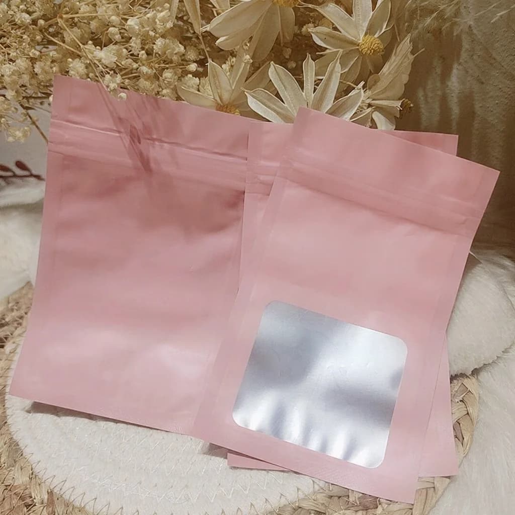 Sacchetti ziplock in plastica opaca per strumenti per unghie e unghie finte