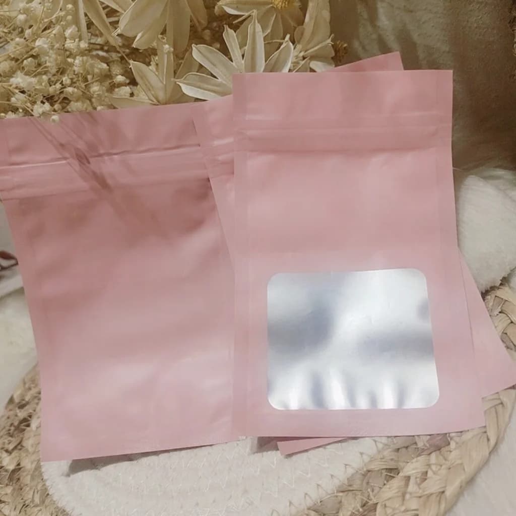 Sacchetti ziplock in plastica opaca per strumenti per unghie e unghie finte