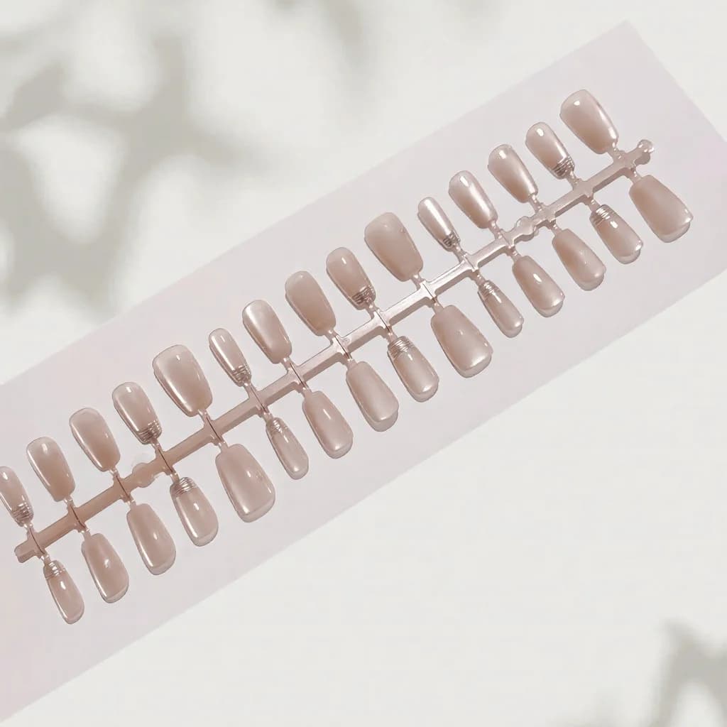 Unghie Finte French Tip Floreali Rosa con Finitura Cromata Cat Eye