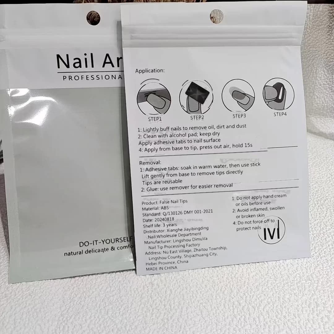 Sacchetti con Zip in Plastica Verde Salvia per Strumenti Unghie