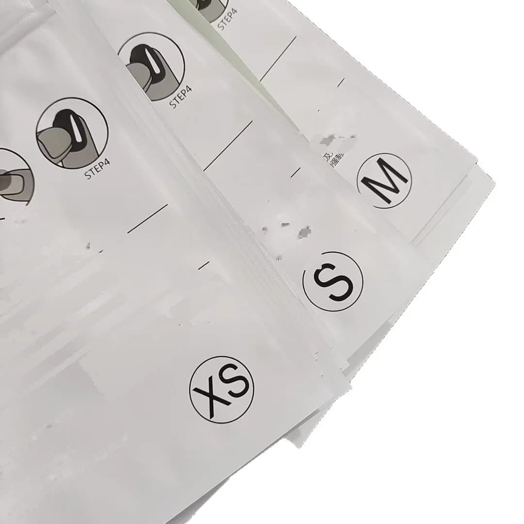 Sacchetti con Zip in Plastica Verde Salvia per Strumenti Unghie